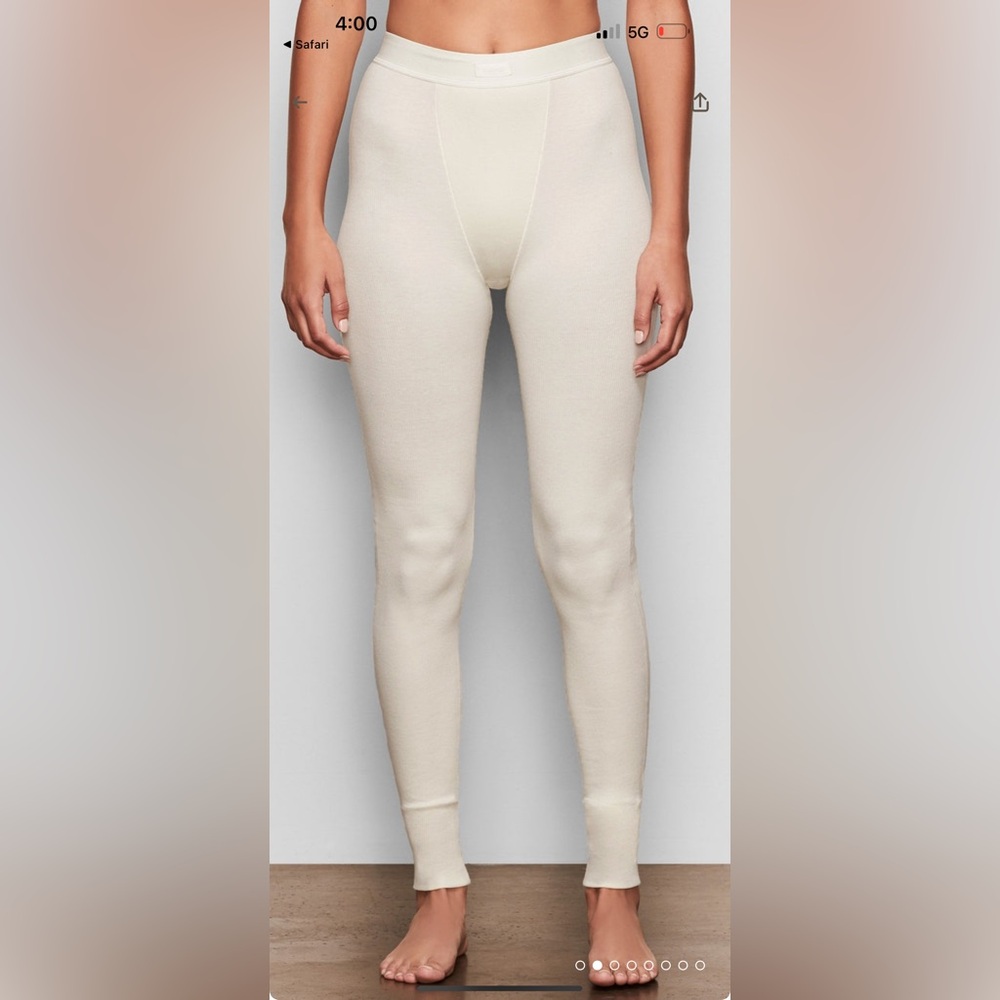 SKIMS NWT Cotton Ribbed Legging - Bone